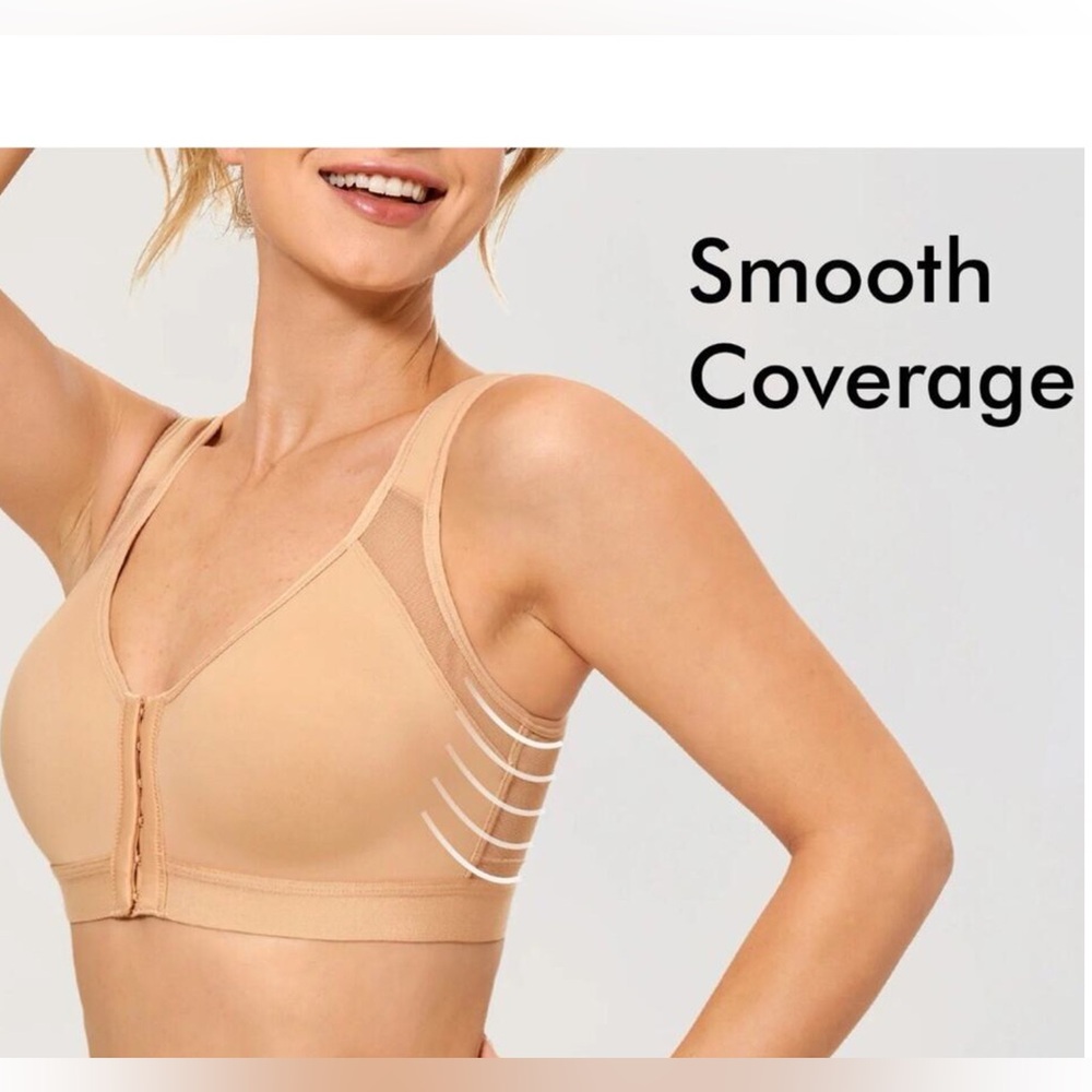 Delimira Full Coverage Front Close Bra Wire Free Back Posture 36D